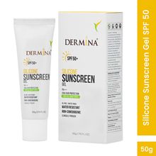 DERMINA SPF 50 Silicone Sunscreen Gel With PA+++ UVA/UVB, Matte Finish Non-Comedogenic - All Skin Type