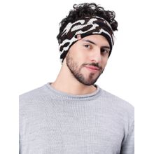 Bharatasya Men Army Pattern Earwarmer Brown Head Band