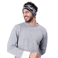 Bharatasya Men Army Pattern Earwarmer Grey Head Band