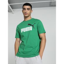 Puma Essentials+ 2 Col Logo Men Green T-Shirt
