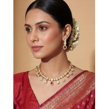 Accessorize London Multi-Color Kalakrith Milano Aurora Necklace with Earrings