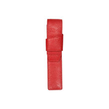 Sassora Genuine Premium Leather Red Medium Pen Case for All Kind of Pen-Red