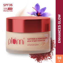 Plum Saffron & Kumkumadi Oil Glow Bright Moisturizer For Dull Skin With SPF 35 UVA & UVB Protection