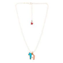 Lil' Star By Ayesha White Ball Chain Horse Enamel Pendant Western Necklace