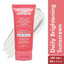 MCaffeine CLEAR GLOW 1% Kojic Acid Alpha Arbutin Daily Brightening Sunscreen