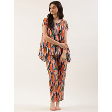 Clt.s Women Multi-Color Abstract Print Co-Ord (Set of 2)