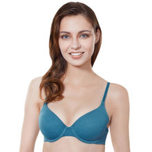 Amante Padded Wired T-Shirt Bra With Detachable Straps - Blue