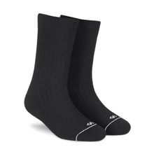 Dynamocks Solid Crew Men & Women Crew Length Socks - Black (Free Size)