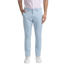 ColorPlus Super Slim Fit Printed Medium Blue Trouser
