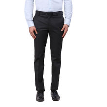 Raymond Slim Fit Solid Black Trouser
