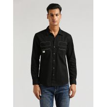 Pepe Jeans Black Stephen Solid Twill Shirt