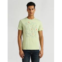 Pepe Jeans Green Marty Typographic Printed T-Shirt