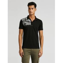 Pepe Jeans Black Ed Graphic Printed Polo T-Shirt