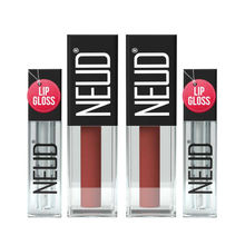 Neud Matte Liquid Lipstick Jolly Coral Smudge Proof with Free Lip Gloss - Pack of 2
