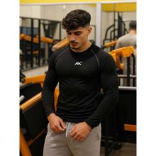 AESTHETIC NATION Nylon Compression Black T-Shirt
