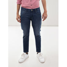 CELIO Men Blue Solid Skinny Fit Cotton Ankle Lengh Jeans