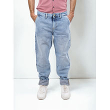 CELIO Men Blue Solid Regular Fit Cotton Twill Denim Jeans