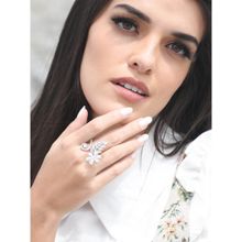 Odette Sparkling Rhodium Embellished Ring