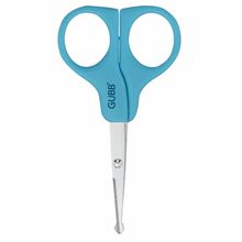 GUBB Safety Scissor For Hair Cutting- Moustache & Beard Trimming For Men & Women (Blue)