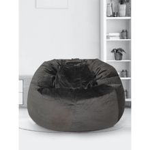 Eyda Grey Velvet Bean Bag Cover without Beans - 2XL