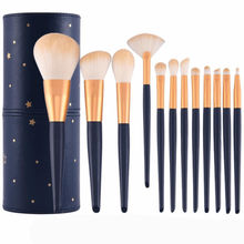 Kazarmaa Premium Set Of 12 Makeup Brushes With Leather Box