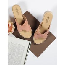 Monrow Solid Pink Wedges Heels