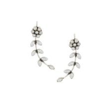 Ahilya Jewels Mother Of Pearl Floral Earcuff Earring