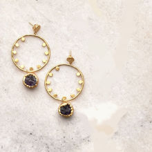 Amaltaas Dot Dot Hoop - Amethyst Earring