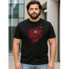 Bewakoof Official Marvel Men's Black Iron Man of War Graphic Printed Plus Size T-shirt