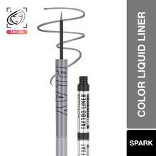 Maybelline New York Tattoo Play Silver Liquid Eyeliner - Metallic Finish - Spark