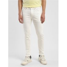 Levi's Men's White Skinny Fit Mid Rise Jeans