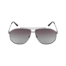 Opium Eyewear Men Grey Square Sunglasses with Polarised and UV Protected Lens - OP-1933-C02