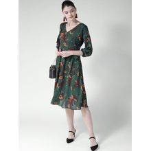 Twenty Dresses By Nykaa Fashion The Blooming Flair Wrap Dress - Multi-Color