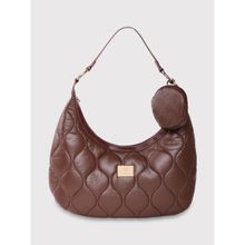 Caprese Briar Textured Brown Faux Leather Medium Hobo Handbag