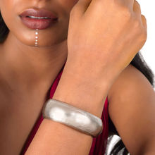 Teejh Mayaana Silver Oxidised Cuff Bracelet