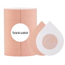 Bare Wear Combo Body Tape + 10cm Width & Nipple Pasties + (5 Pairs) Beige Breast Lift Boob Tape