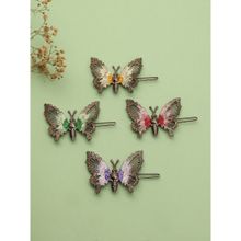 LAIDA 4 Pairs Butterfly Hair Clips for Women and Kids