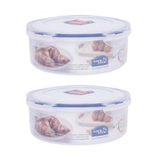 Lock & Lock Round Airtight Nestable Stackable Food Container (Pack of 2)