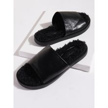 Truffle Collection Black Solid Sliders