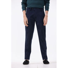 TAILORAEDGE Statement Corduroy Navy Blue Trouser