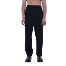 TAILORAEDGE Soft Iron Relaxed Black Trouser