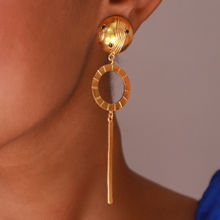 Pipa Bella by Nykaa Fashion Contemporary Gold Toned Round Danglers