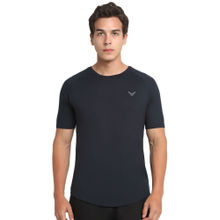 INVINCIBLE Navy Blue Mens Stretch Short Sleeve T-Shirt