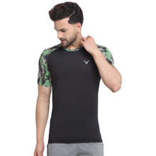 INVINCIBLE Green Black Mens Camo T-Shirt