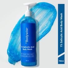 Be Bodywise 1% Salicylic Acid Body Wash, Treats Body Acne & Strawberry Skin - Exfoliating Shower Gel