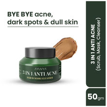 AYUVYA 3 in 1 Anti Acne Cleanser & Mask - Reduces acne, Controls acne breakouts & Remove excess oil