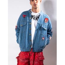 RISING AMONG Patch Up Denim Jacket