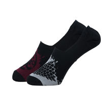 Balenzia X GAME OF THRONES Loafer socks for Men Grey & Maroon (Pack of 2)