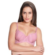 Shyaway Women Ballet Pink Lace Cup Padded Wired Bra