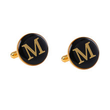 Tossido Black Alphabet Cufflink